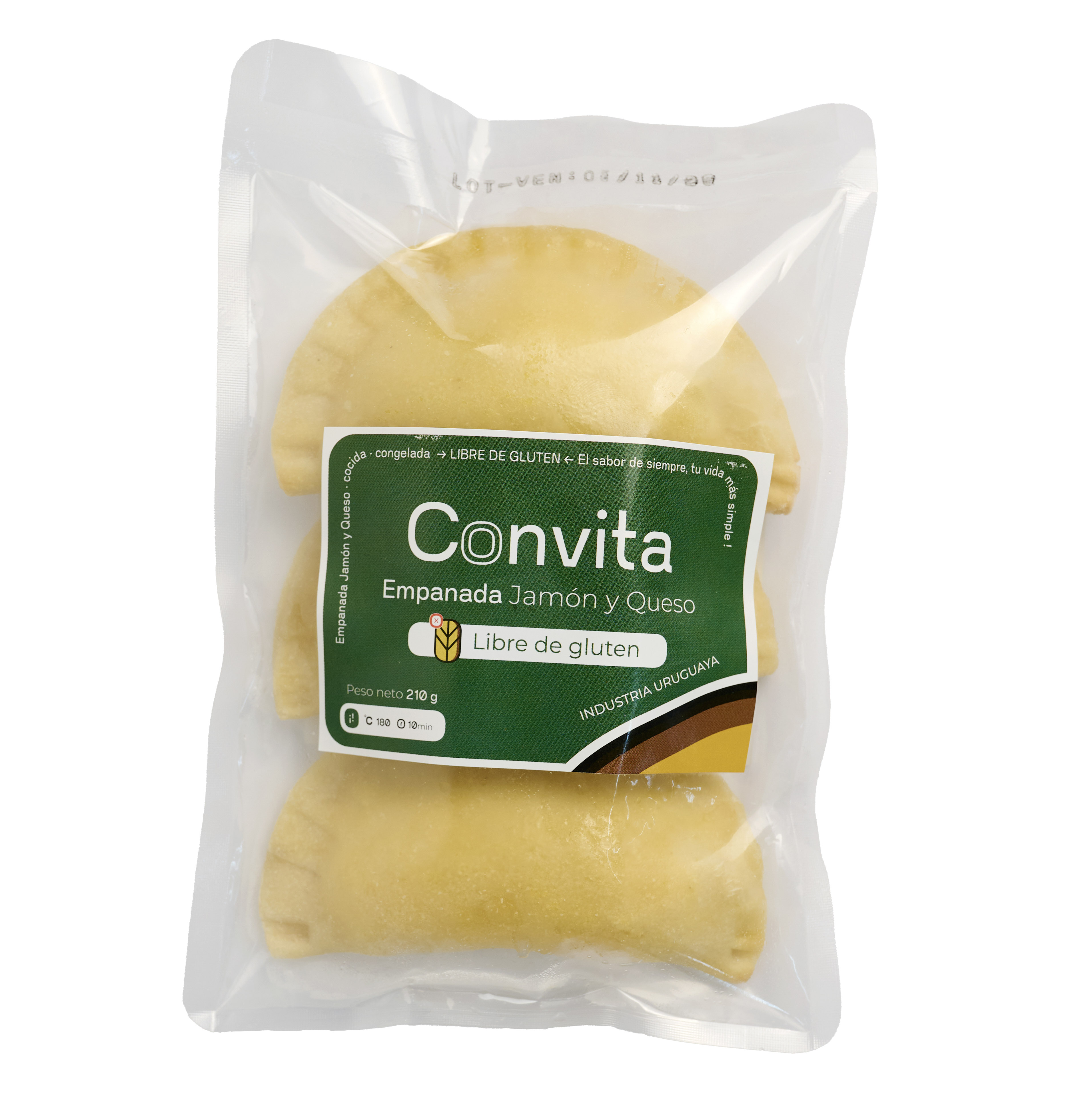 Empanadas Convita Jamón y Queso Congeladas x3