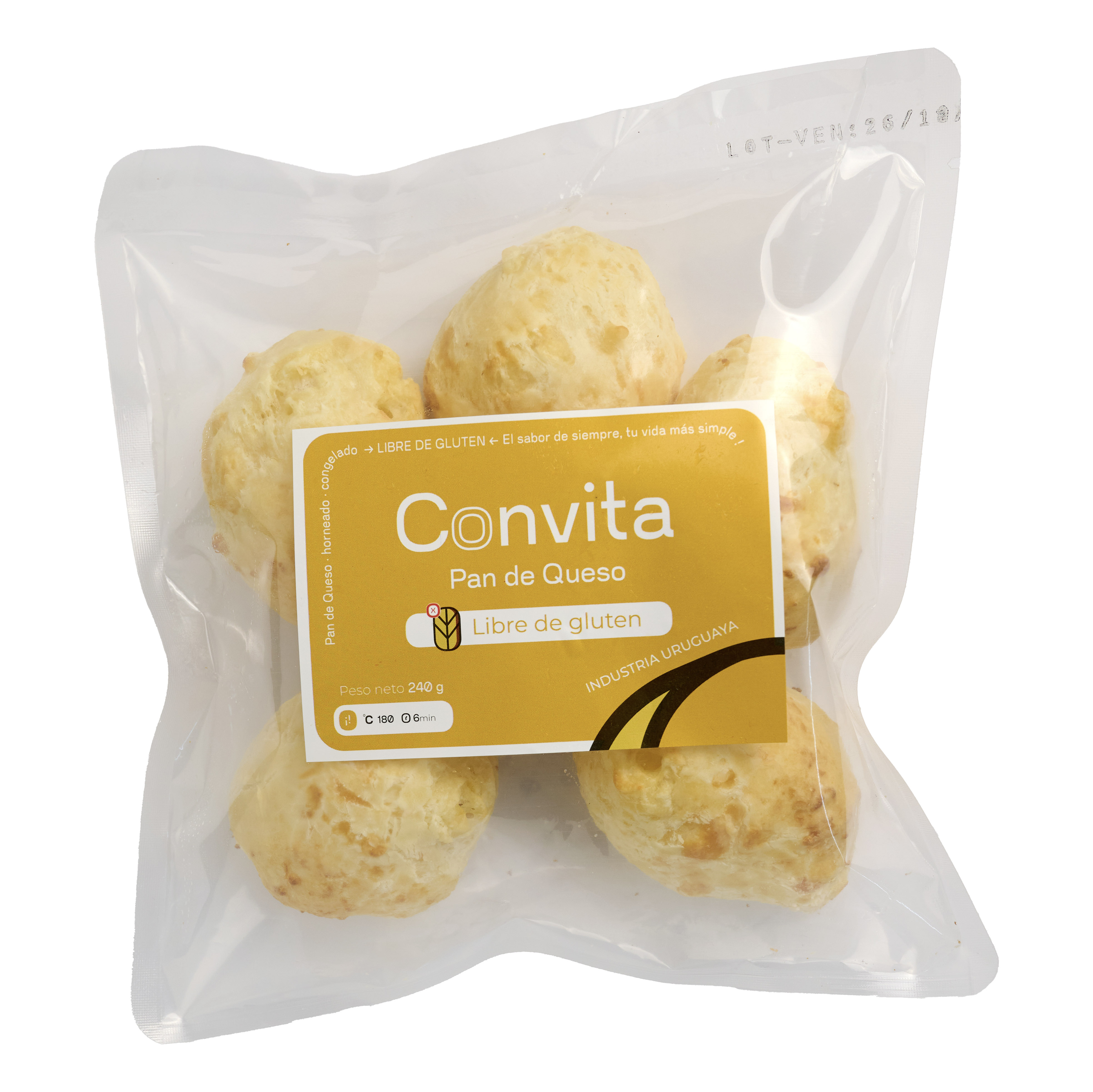 Pan de queso Convita Congelados x6