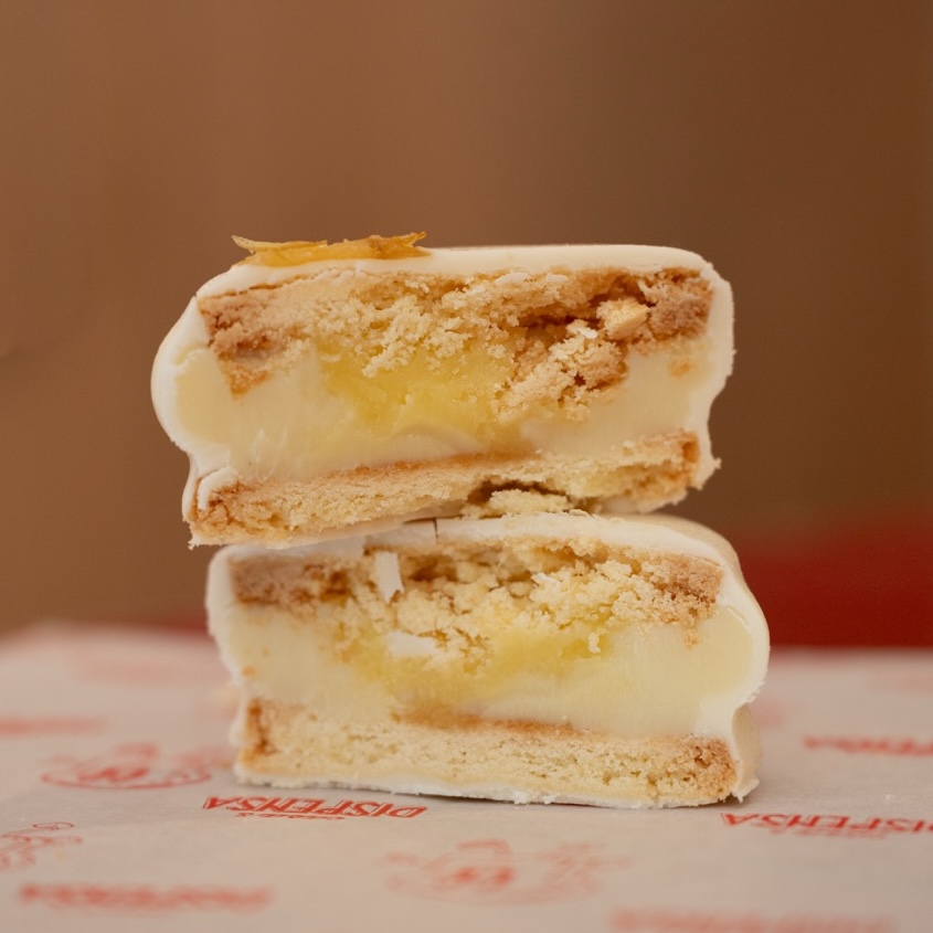 Alfajor de Crema de Limón y Chocolate Blanco x3