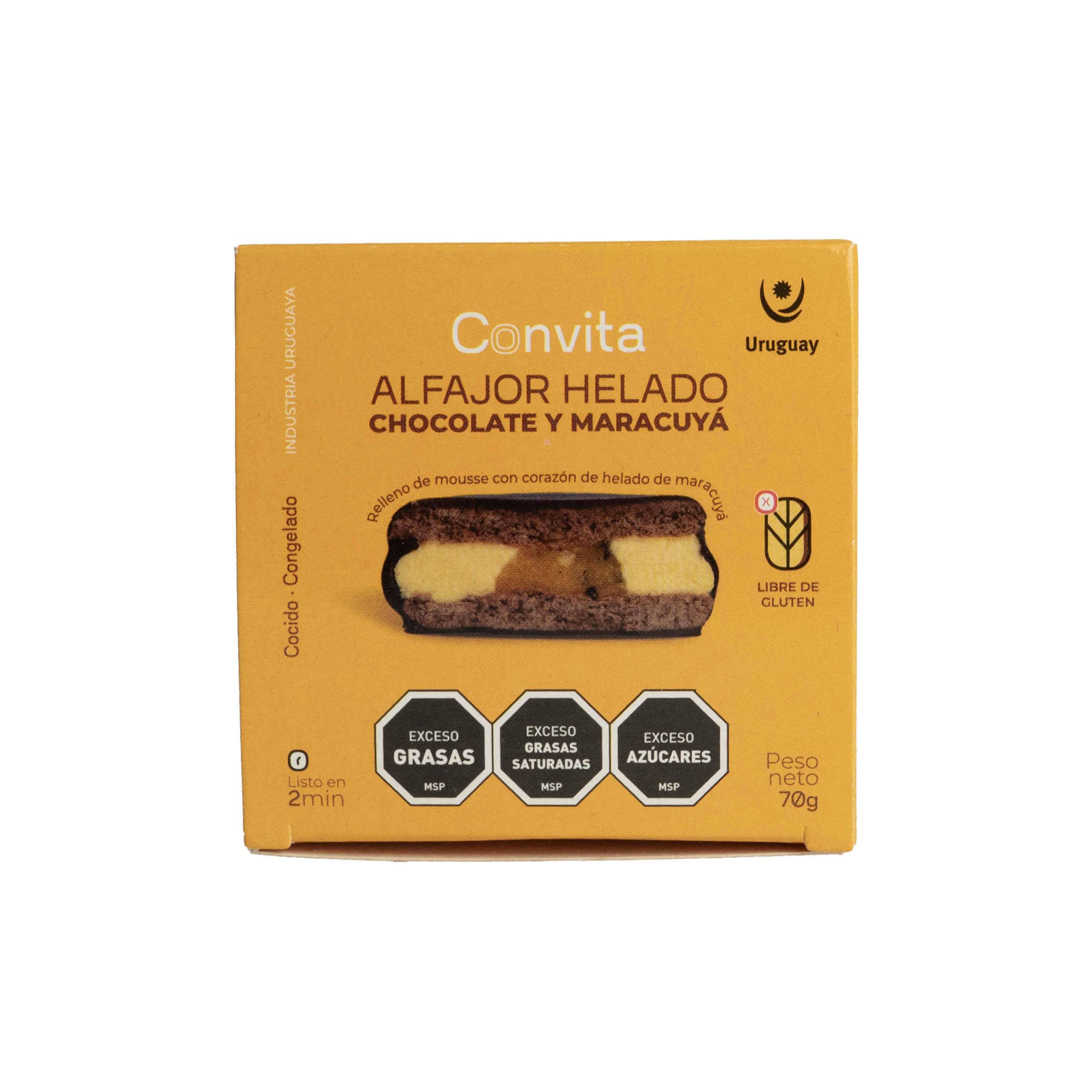 Alfajor Helado Chocolate y Maracuyá Convita