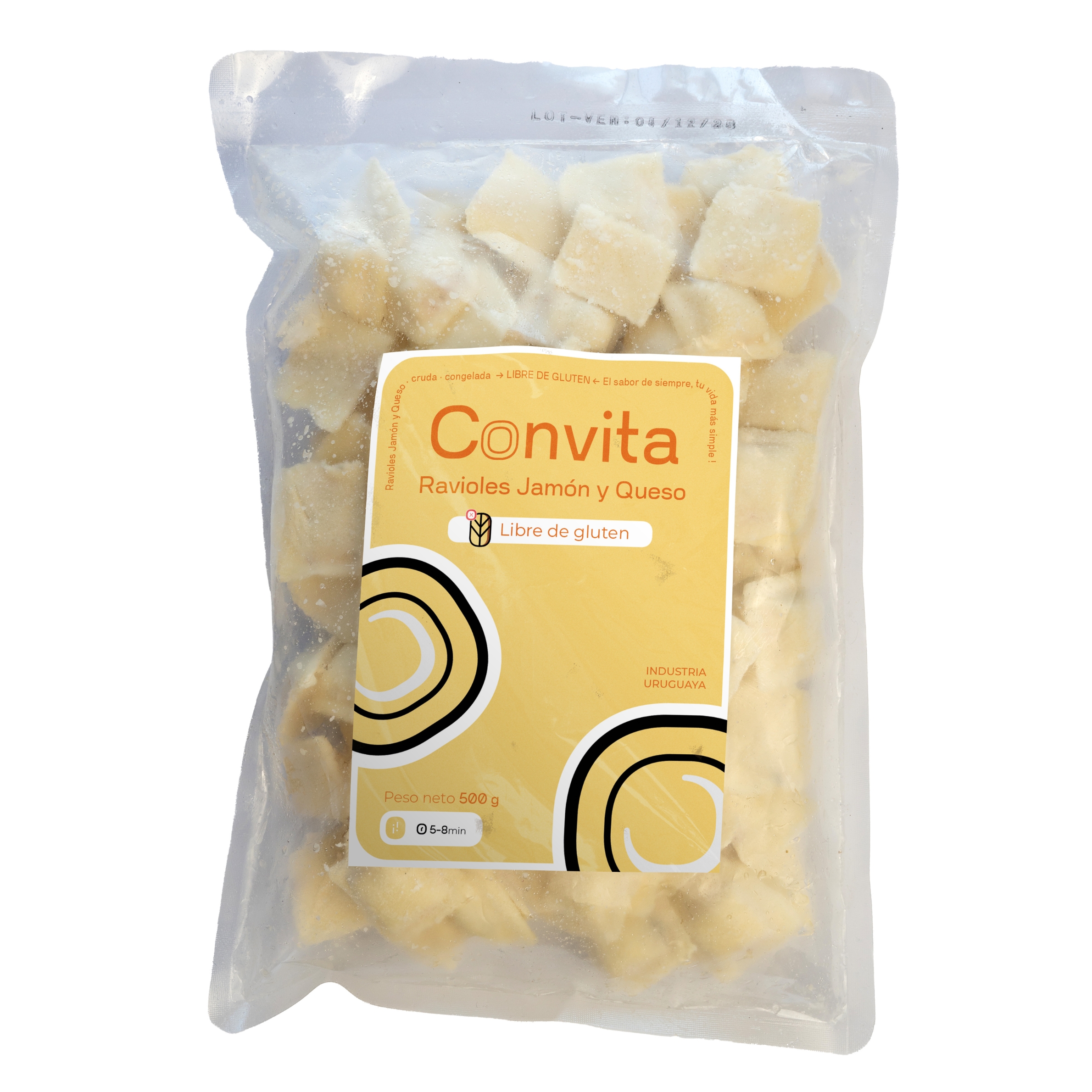 Ravioles de Jamón y Queso Convita Congelados 500g